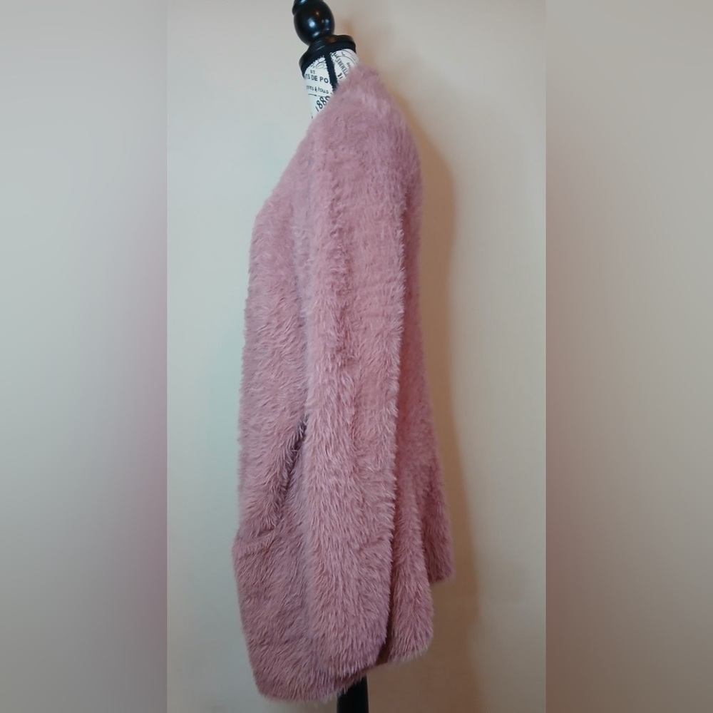 Free People Fuzzy Pink Cardigan - Picture 3 of 10